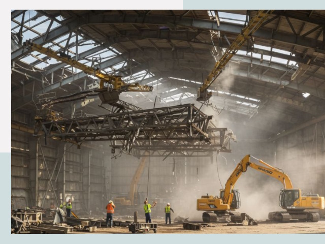 Демонтаж ангаров в Фурманове от 611 руб. за м²