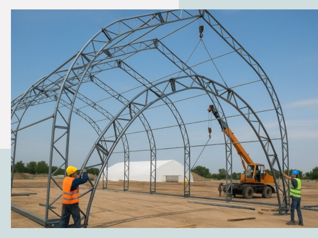 Монтаж ангаров в Фурманове от 611 руб. - Надежно и быстро